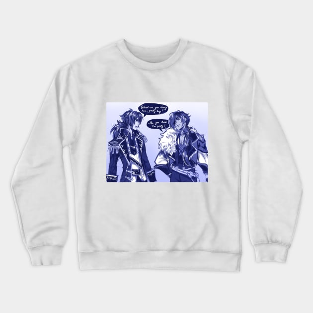 Diluc and Kaeya Crewneck Sweatshirt by Migl Horcrux